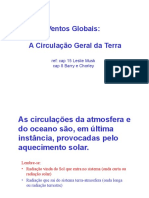 Ventos Globais: A Circulação Geral Da Terra: Ref: Cap 15 Leslie Musk Cap 8 Barry e Chorley