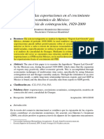 Efectos de Las Exportaciones en El Crecimiento Analisis de Cointegracion