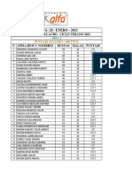 FECHA: 28 - ENERO - 2023: Segundo Simulacro - Ciclo Verano 2023