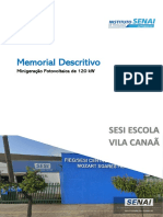 Memorial Descritivo: Sesi Escola Vila Canaã