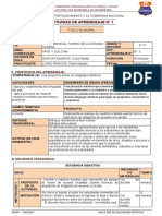 Actividad de Aprendizaje 5° Quinto Grado 1