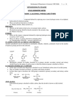 Chapter-11 Alcohols, Phenols and Ethers-Notes