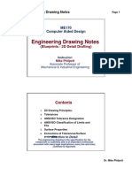 Engineering Drawing Notes: ME170 Computer Aided Design