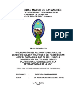 Universidad Mayor de San Andrés: Facultad de Derecho Y Ciencias Políticas