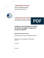 Universidade de Évora: Auditorias Com Qualidade No Âmbito Do Sistema de Higiene e Segurança Alimentar (HACCP)