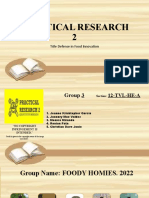 Practical Research 2: Title Defense in Food Innovation