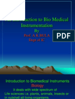 An Introduction To Bio Medical Instrumentation: Prof. A K Bula Dept of IC