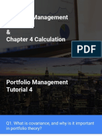 Portfolio Management Tutorial 4 & Chapter 4 Calculation