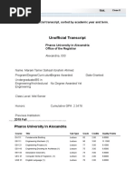 Self-Service - Unofficial Transcript PDF