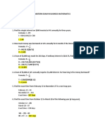 Business Mathematics Midterm Exam