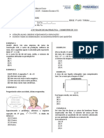 Atividade Relução de Questões Contextualizadas Equação Do 2º Grau