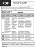 MATRIZ para Valorar La Redacción de Cinco Párrafos