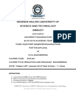 Dce 081 - Irrigation and Drainage Engineering