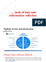 Methods of Data and Information Collection