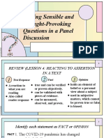 Q3-Lesson 5-Raising Sensible and Thought-Provoking Questions in A Panel Discussion