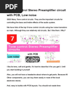 7 Tone Control Stereo Preamplifier Circuits With PCB Low Noise