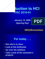 Introduction To HCI: ITEC 2210-01