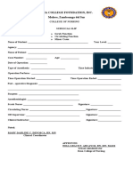 Surgical Delivery Slip