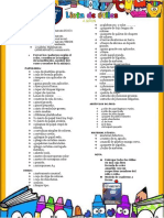 Lista de Utiles Inicial 4 Años