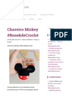 Chaveiro Mickey Amigurumi