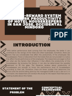 Effort-Reward System and Work Productivity of Hotel Housekeepers in San Jose, Occidental Mindoro