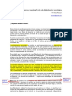 Los Profesores y Maestros Frente A La Alfabetizacion Tecnologica de Vera Rexach