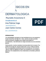 Anestesicos en Cirugia Dermatologica