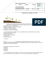 Avaliação Geografia 3 Corte