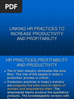 Linking HR Practices To Increase Productivity and Profitability