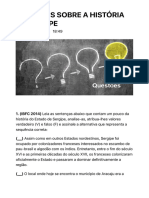 Questões Sobre A História de Sergipe PDF