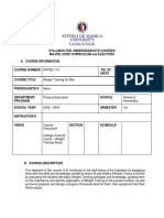 Phyed 114 (Weight Training) Syllabus - Ateneo de Manila