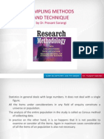 Sampling Methods and Technique: by Dr. Prasant Sarangi