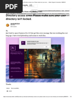 Solved - Directory Access Error. Please Make Sure Your User... - Adobe Support Community - 9694219 PDF