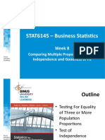 PPT8-Comparing Multiple Proportions, Test of Independence and Goodness of Fit