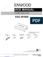 Kenwood Kac-M1804 Car Audio Amplifier SM