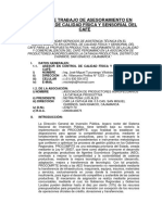 Plan de Trabajo Terminado M.T.V. de Asesoramiento en Control de Calidad Física y Sensorial Del Café