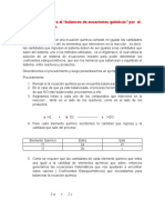 Procedimiento para El Balanceo de Ecuaciones Quimicas Metodo Algebraico