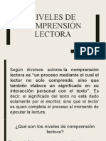 Niveles de Comprensión Lectora