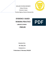 Evidence-Based Nursing Practice - Library Works - or - Perioperative Nursing Trends and Issues