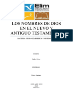 Los Nombres de Dios en El Nuevo y Antiguo Testamento