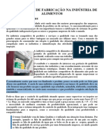 Boas Práticas de Fabricação Na Indústria de Alimentação