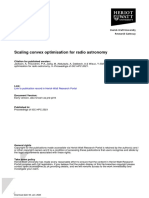 Scaling Convex Optimisation For Radio Astronomy