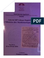 Les Sciences Mathématiques À Marrakech Aux Dix-Neuvième Et Vingtième Siècles