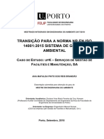 Transição para A Norma NP en Iso 14001:2015 SISTEMA DE GESTÃO Ambiental