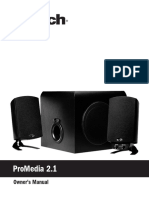 Klipsch ProMedia 2.1 Owners Manual