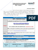 Convocação - 292 - Ed - 30 - Pedagogo - Grupo - 7 - 16 - 03 - 23 - Até Às 15h45