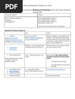 Remote Learning Site 2020-10-20 Math 1 With STM