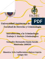 Trabajo 2 Sintesis Criminologica PDF