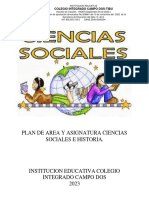 Plan de Area Ciencias Sociales e Historia 2023 PDF