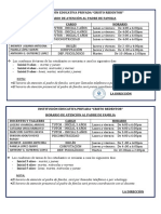 Horario de Atencion A Padres de Familia Inicial